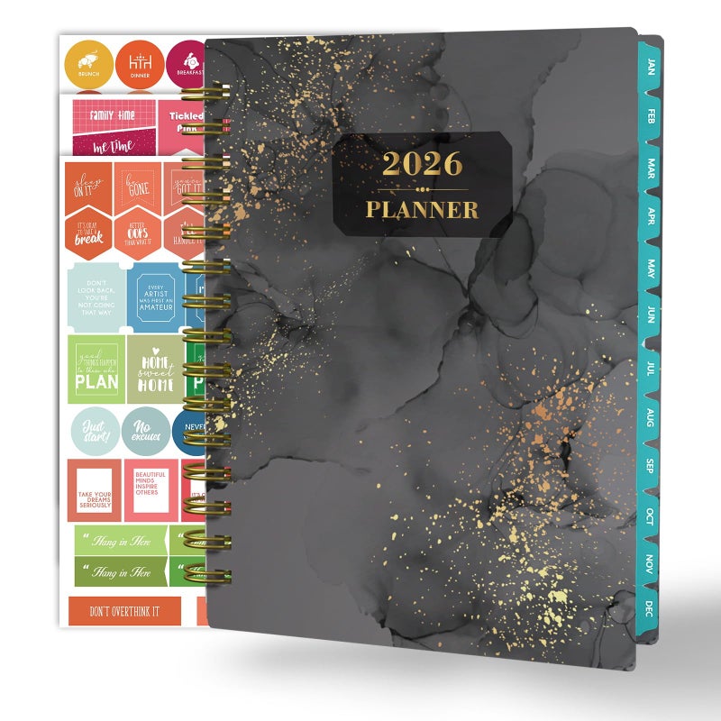 Ymumuda 2026 Planner, Daily Weekly Monthly Planner, 2026 Calendar Planner (Jan 2026 - Dec 2026), 8.4"" x 6.3"", Teacher School Student Work Agenda with Tabs, Ideal for School Office Supplies - Image 1